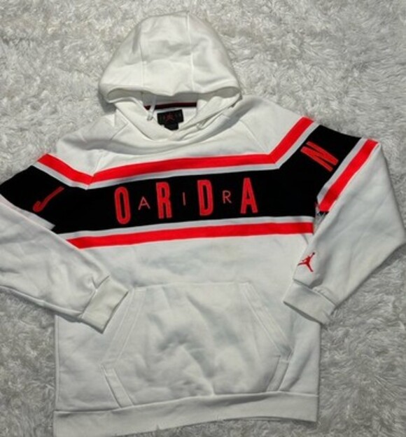 Other - Nike Air Jordan Jumpman DNA Hoodie White Infrared Fleece Pullover Size XL